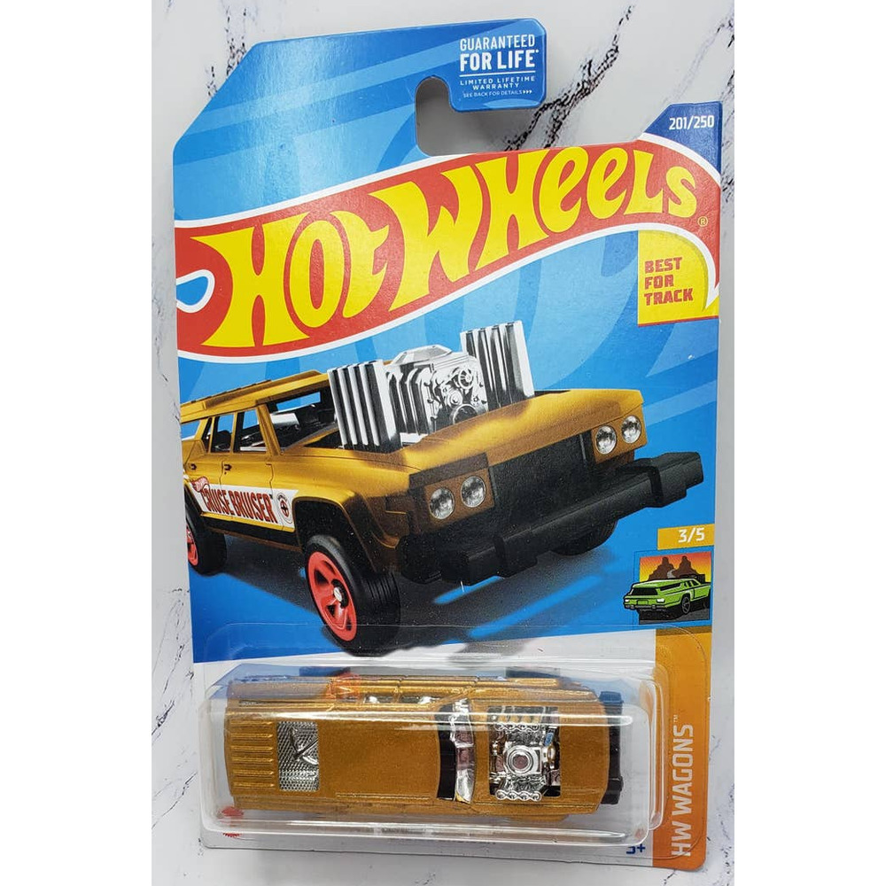 Hot Wheels 2022 HW Wagons 3/5 Cruise Bruiser Gold w/Red 5 Spoke Wheels